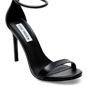 Steve Madden Black Strap Heels Size 7